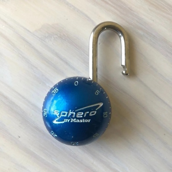 MASTER LOCK SPHERO Spinner Combination Padlock Combo Lock Blue - Used - Picture 7 of 12
